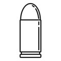 Pistol bullet icon, outline style