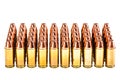 Pistol Bullets on white Royalty Free Stock Photo