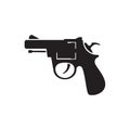 Pistol gun icon in trendy flat style isolated on white background.