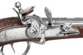 Pistol gun wooden antique, close view Royalty Free Stock Photo