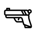 Pistol icon or logo isolated sign symbol vector illustration