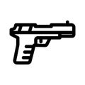 Pistol icon or logo isolated sign symbol vector illustration