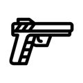 Pistol icon or logo isolated sign symbol vector illustration