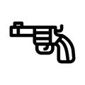 Pistol icon or logo isolated sign symbol vector illustration