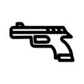 Pistol icon or logo isolated sign symbol vector illustration