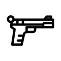 Pistol icon or logo isolated sign symbol vector illustration