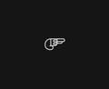 Pistol icon vector. pistol sign on white background.