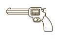 Pistol silhouette isolated icon