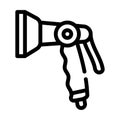 Pistol spray watering line icon vector illustration