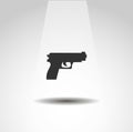 Pistol vector pistol binoculars icon