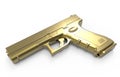 pistol on white background. 3D render Royalty Free Stock Photo