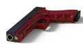 pistol on white background. 3D render Royalty Free Stock Photo