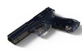 pistol on white background. 3D render Royalty Free Stock Photo