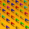 Pistols - 3d illustration pattern Royalty Free Stock Photo