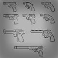 Pistols set