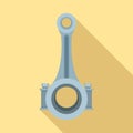 Piston connecting rod shaft icon, flat style Royalty Free Stock Photo