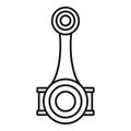 Piston connecting rod shaft icon, outline style Royalty Free Stock Photo