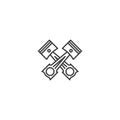 Piston engine icon vector Royalty Free Stock Photo