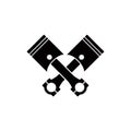 Piston engine icon vector logo design template Royalty Free Stock Photo