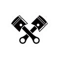 Piston engine icon vector logo design template Royalty Free Stock Photo