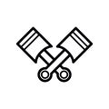 Piston engine icon vector logo design template Royalty Free Stock Photo