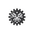 piston gear vector icon illustration design