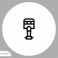 Piston vector icon sign symbol Royalty Free Stock Photo