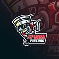 Piston mascot logo design vector with modern illustration concept style for badge, emblem and tshirt printing. piston illustration