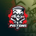 Piston mascot logo design vector with modern illustration concept style for badge, emblem and tshirt printing. piston illustration