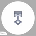 Piston vector icon sign symbol Royalty Free Stock Photo
