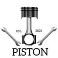 Vector illustration of a piston