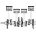 Pistons crankshaft