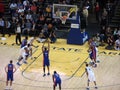 Pistons Player Tracy McGrady shoot a free throw