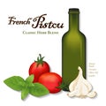 Pistou, French Herb Sauce, Sweet Basil, Tomatoes Royalty Free Stock Photo