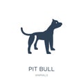 pit bull icon in trendy design style. pit bull icon isolated on white background. pit bull vector icon simple and modern flat Royalty Free Stock Photo