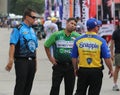 Pit crews on the paddock