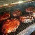 Smoking Pork Shoulders Royalty Free Stock Photo