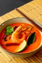 Tom yum soup. Thai cuisine. Healthy eating. Recipes