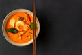 Tom yum soup. Thai cuisine. Healthy eating. Recipes