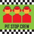 pit stop crew. Vector illustration decorative design