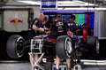 Pit stop garage of team Red Bull Racing-Renault