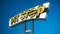 Pit stop sign and text Royalty Free Stock Photo