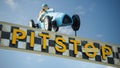 Pit Stop sign and text Royalty Free Stock Photo