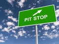 Pit stop traffic sign Royalty Free Stock Photo