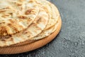 pita Arab Bread. Flatbreads. Food recipe background. Close up Royalty Free Stock Photo