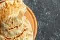 pita Arab Bread. Flatbreads. Food recipe background. Close up Royalty Free Stock Photo