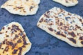 Pita bread baking on a Saj or Tava