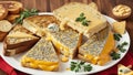 Pita Bread Bliss Embracing the Cheesy Goodness on National Cheese Toast Day.AI Generated