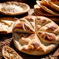 pita bread freshly baked bread, food staple for meals