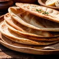 pita bread freshly baked bread, food staple for meals